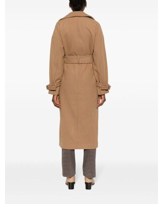 Michael Kors Natural Wool Blend Trench Coat