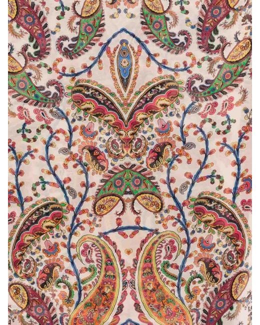 Etro Pink Multi-Coloured Patterned Scarf