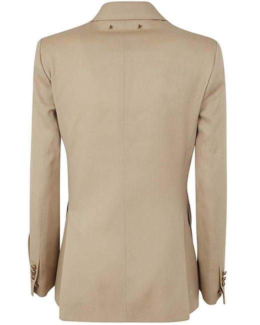 Golden Goose Deluxe Brand Natural Virgin Wool Double-Breasted Blazer