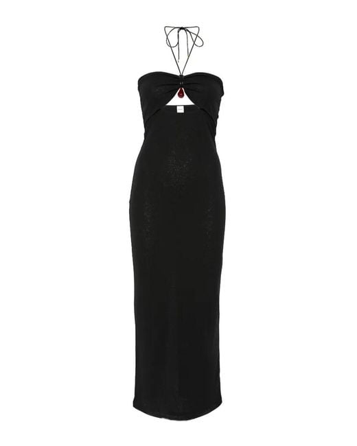 Nanushka Black Nayana Dress