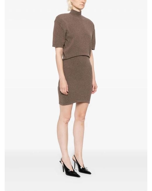 Jacquemus Brown The Castagna Knit Dress
