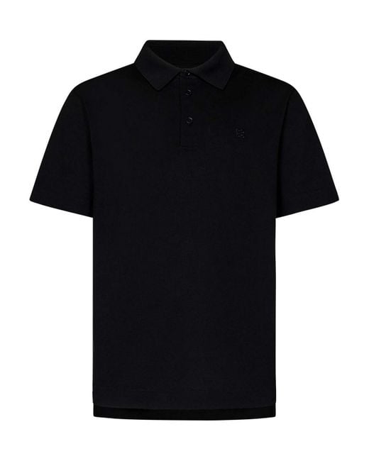 Givenchy Black Short-Sleeved Cotton Pique Polo Shirt W for men