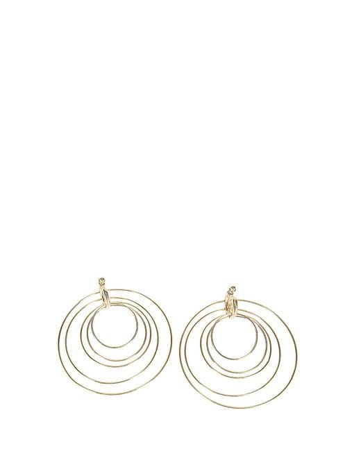 Panconesi White Large Circular Earrings