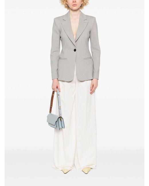 Emporio Armani Gray Single-Breasted Blazer Jacket