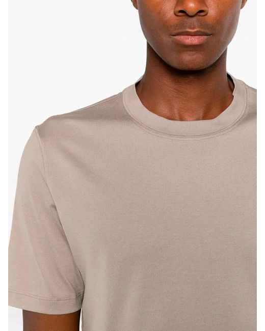Brunello Cucinelli Natural Jersey T-Shirt for men