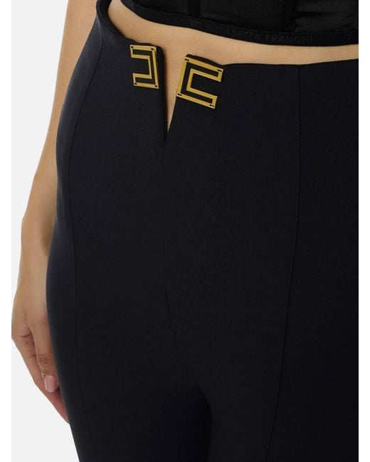 Elisabetta Franchi Blue Cropped Trousers