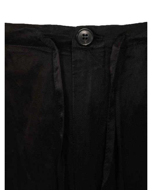 Dries Van Noten Black Penny Long Trousers for men