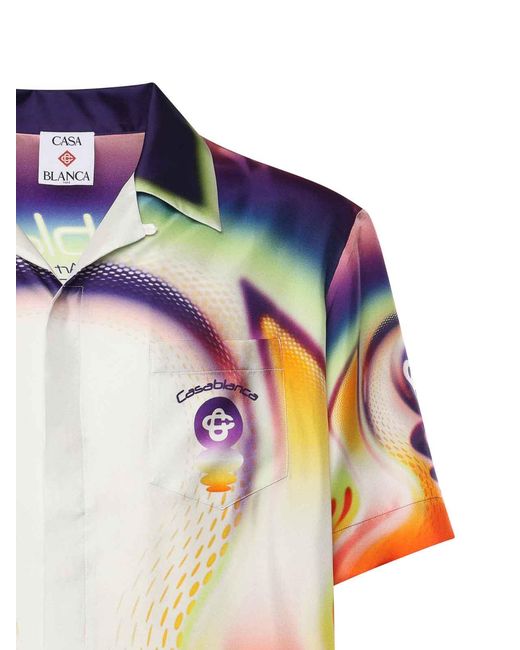 Casablanca Blue Shirts Silk for men