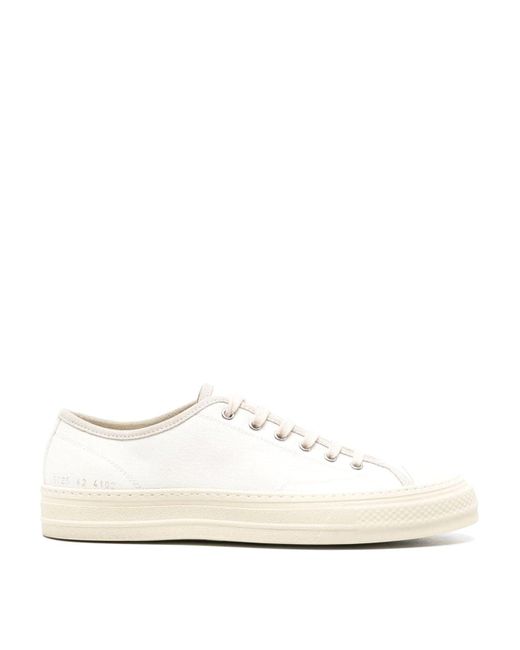 Common Projects White Tournat Canvas Sneakers for men