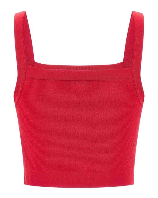 Balmain Red Brassiere Top