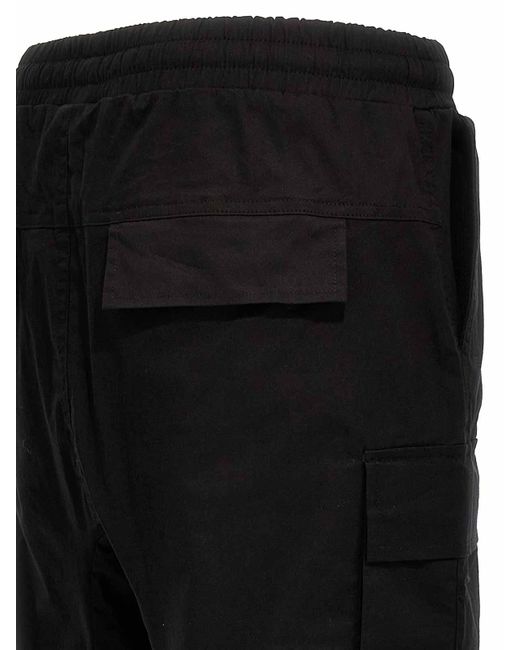 Thom Krom Black Cotton Cargo Pants Drawstring Elastic for men