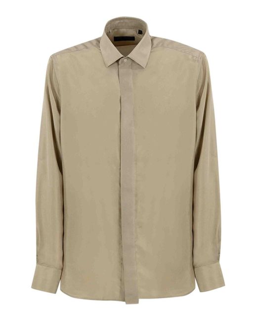 Corneliani Natural Silk Shirt for men