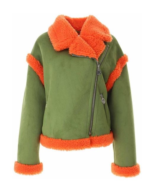 Moschino Green Bicolor Biker Teddy