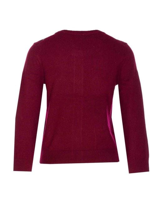 Ganni Red Tawny Port Cardigan