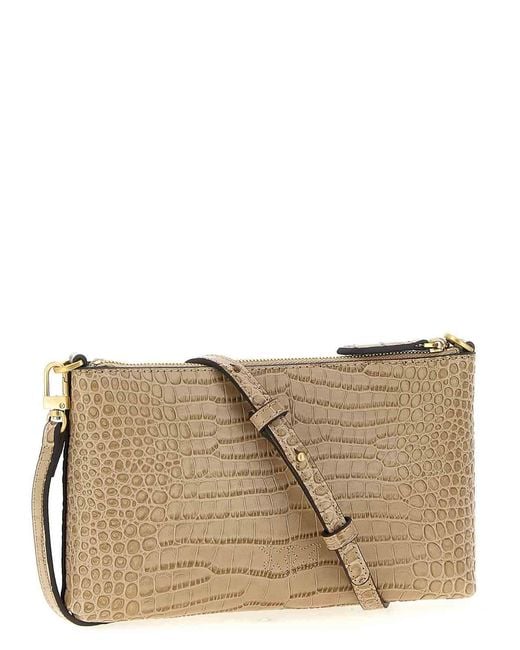 Borsa Mini Traversa Orizzontale Piatta di Pinko in Natural