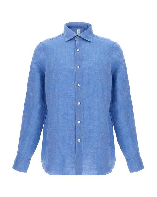 Finamore 1925 Blue Gaeta Shirt for men