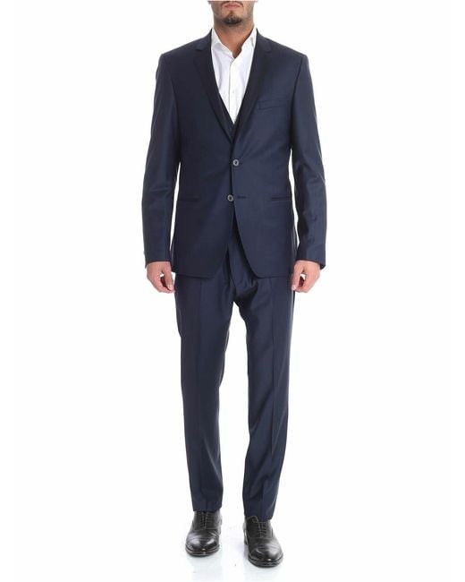 Karl Lagerfeld Blue Two-Button Wool Dress for men