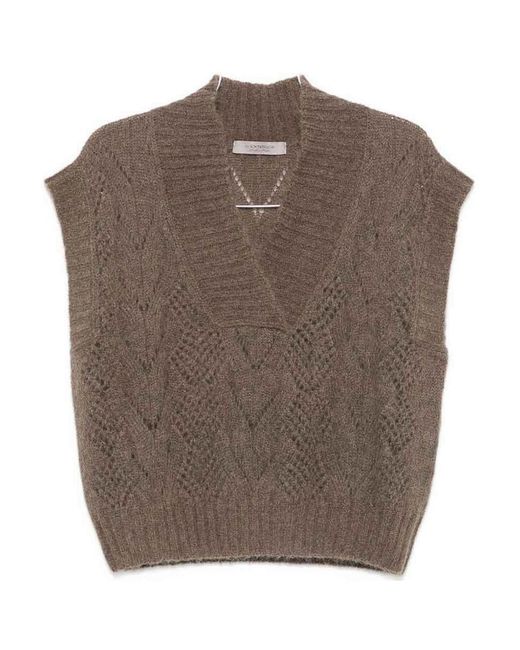 D. EXTERIOR Brown Sweater
