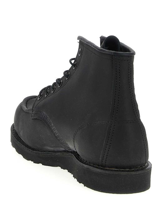 Red Wing Black Classic Moc Ankle Boots for men