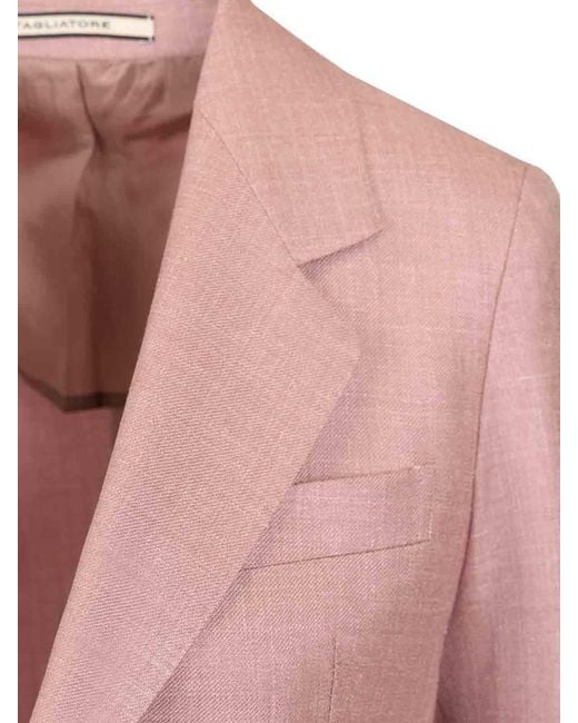 Tagliatore Pink "Parigi" Double-Breasted Jacket