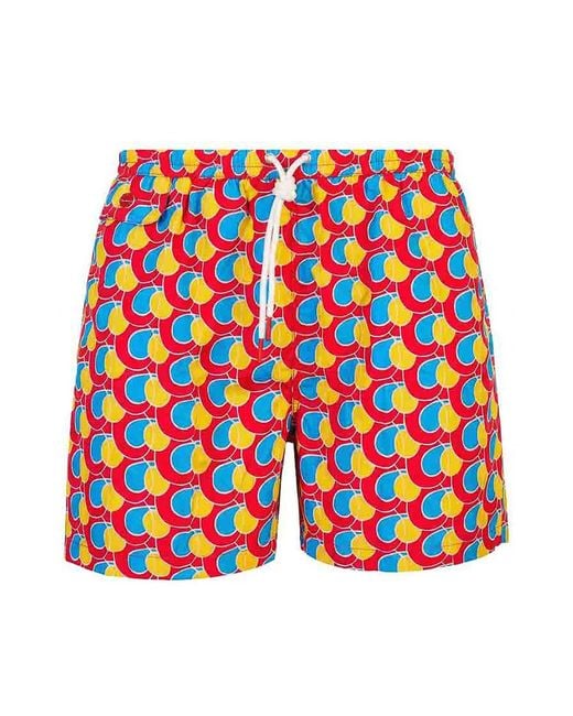 Kiton Orange Swimsuit for men
