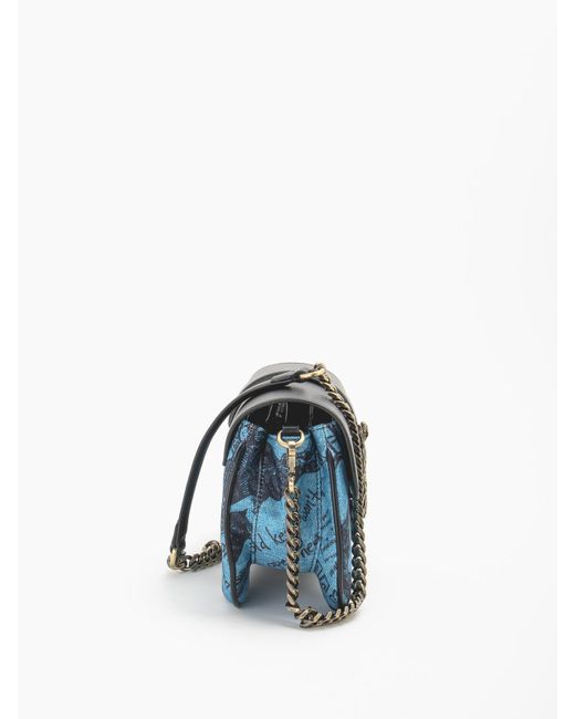 Just Cavalli Blue Leather Bag