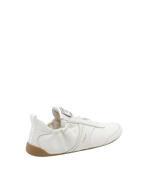 Chloé White E Kick Sneakers