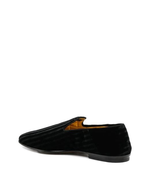 Tom Ford Black Stripes Velvet Formal Loafer for men