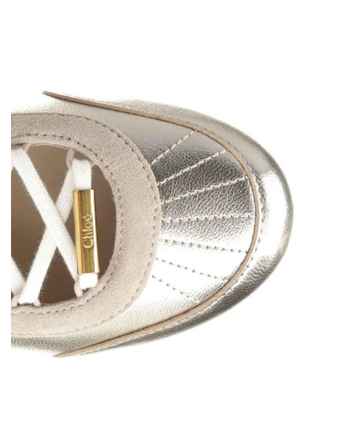 Chloé White Kick Ballerina Sneakers