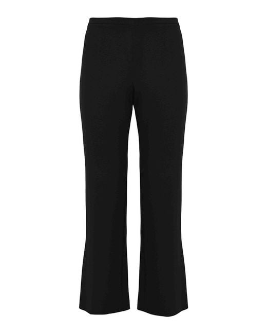 Alberta Ferretti Black Viscose Blend Knit Trousers