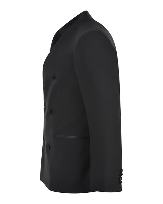 Emporio Armani Black Jacket Wool for men