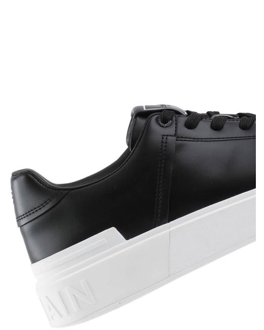 Balmain Black White Monogram Ankle Boots