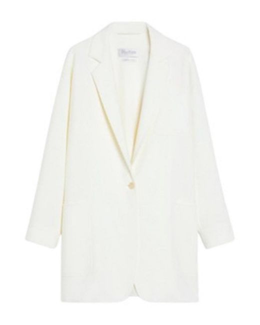 Max Mara White Oversized Jacket