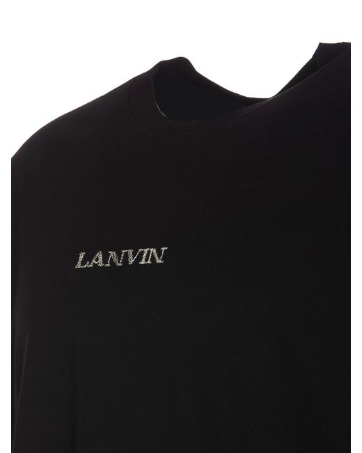 Lanvin Black Logo T-shirt for men