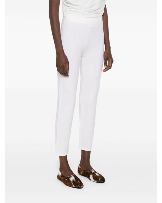 Max Mara White 'Larix' Knit Pants
