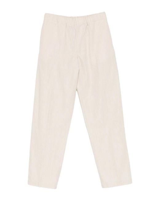Lardini White Pavice Elastic Trousers for men