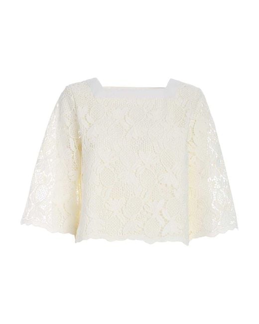 See By Chloé White Lace Blouse