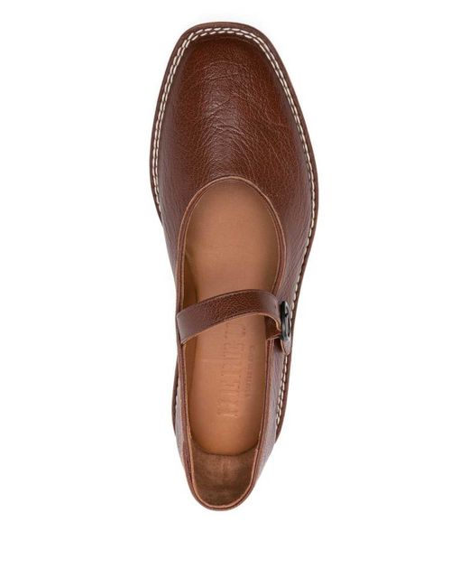 Hereu Brown Brava Leather Ballets