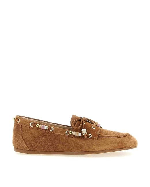 Stuart Weitzman Brown Majorca Tinsley Boat Shoe
