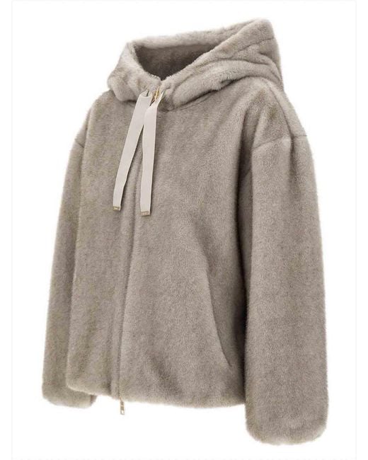 Herno Gray Tailored Coat With Classic Silhouette