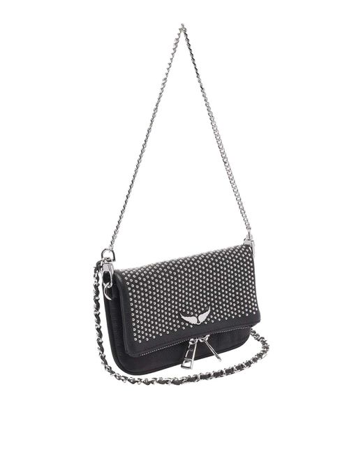 Zadig & Voltaire Rock Plumetis Nano Crossbody Bag in White Lyst