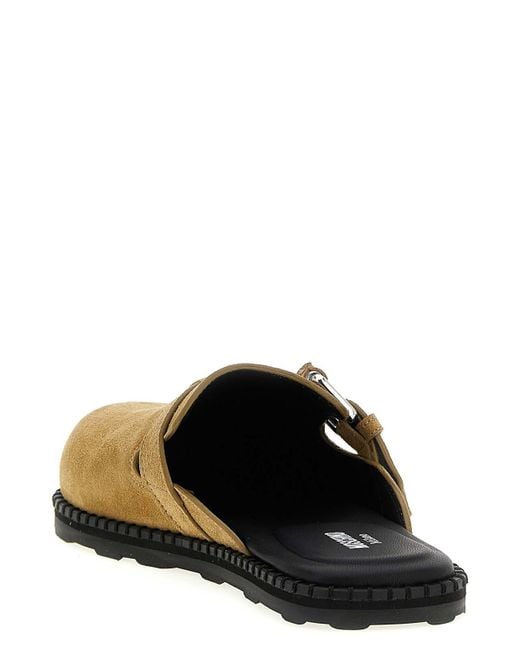 Moschino Natural Suede Sabots