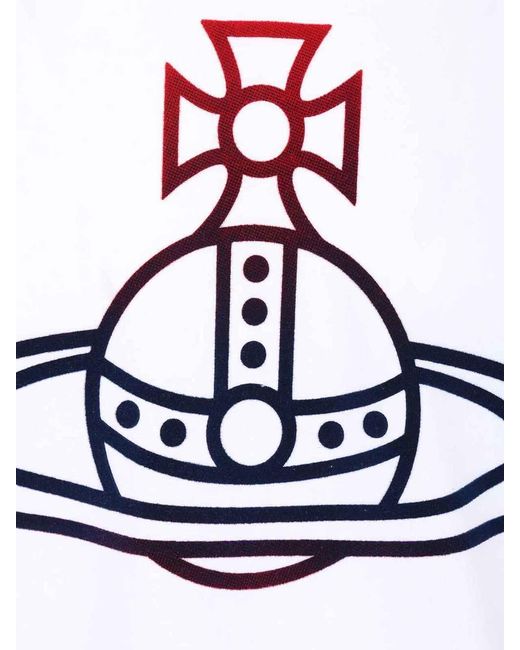Vivienne Westwood White Orb&Stars T-Shirt for men