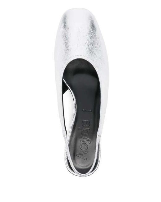 Aeyde White Leather Sandals