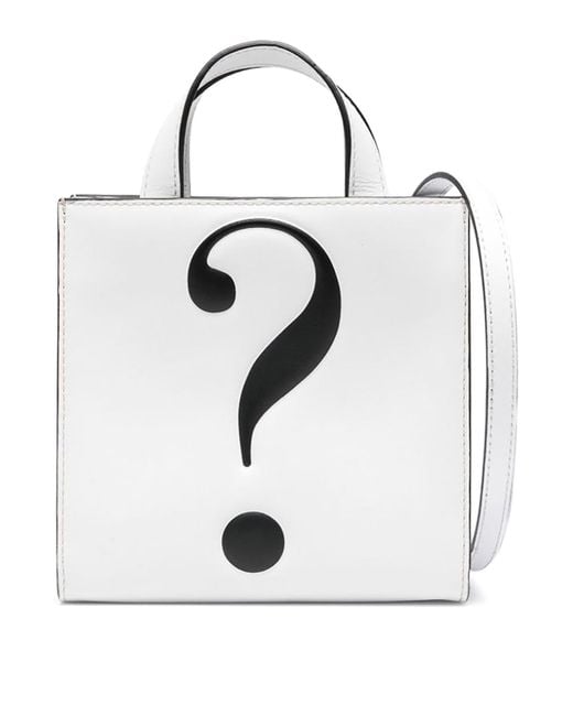Moschino White Question Mark Bag