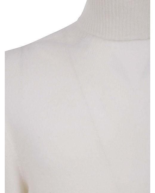 MD75 White Turtle Neck Cashmere Sweater for men