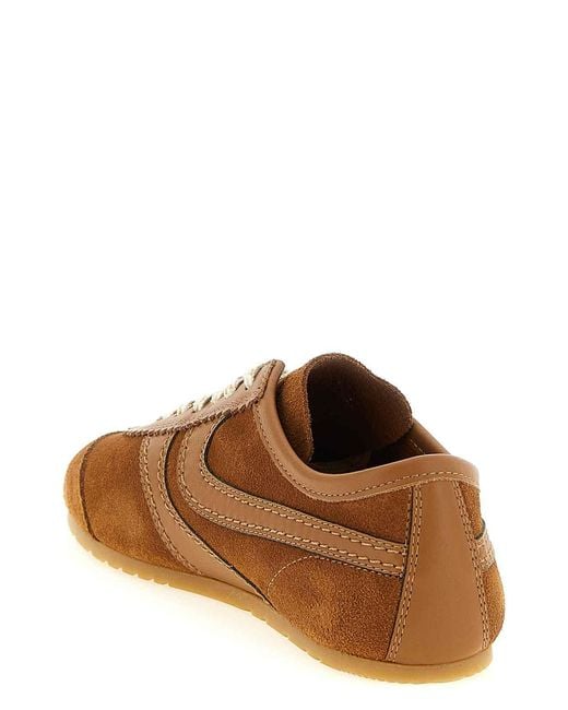 Dries Van Noten Brown Sneakers With Suede Panels