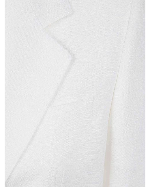 Tagliatore White Parigi12 Single Breasted Jacket