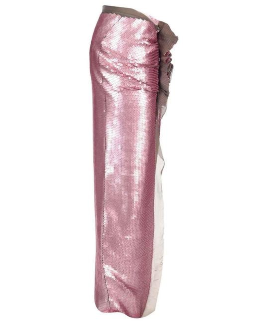 Rick Owens Pink Long Skirt