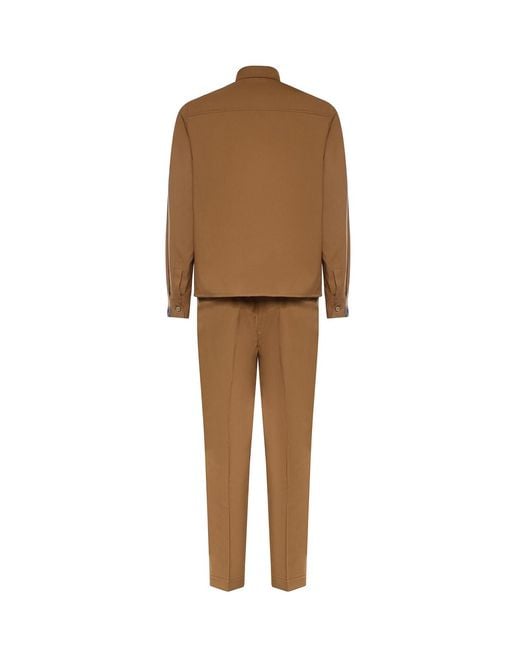 Santaniello Natural Wool Blend Coordinated Suit for men